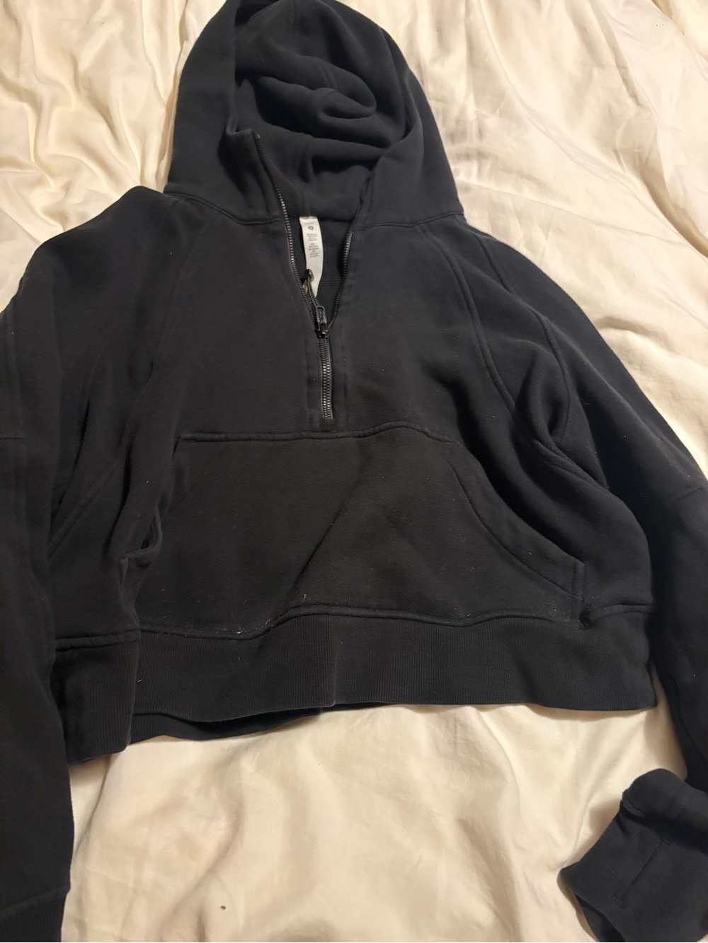 Lululemon Scuba Oversized Half-Zip Hoodie Black XS/S Pullover Sweatshirt